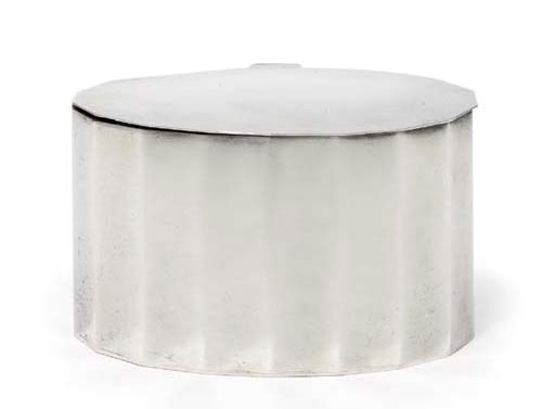 AN AUSTRIAN SILVER TEA-CADDY