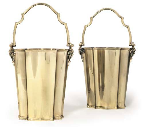 A PAIR OF ITALIAN ICE-BUCKETS