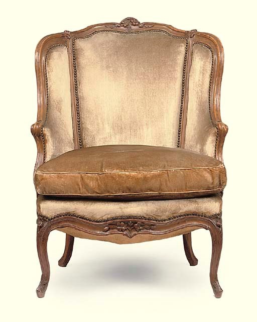 A LOUIS XV WALNUT BERGERE