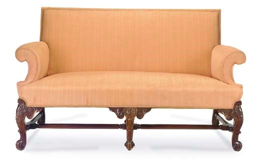 A MAHOGANY SOFA