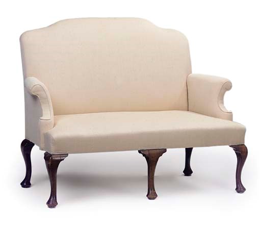 A MAHOGANY SOFA