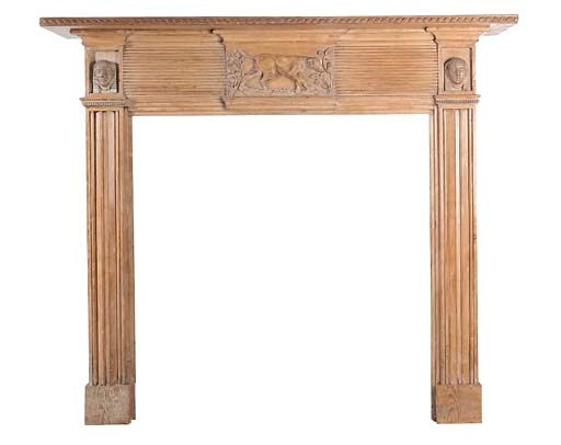A REGENCY PINE CHIMNEYPIECE