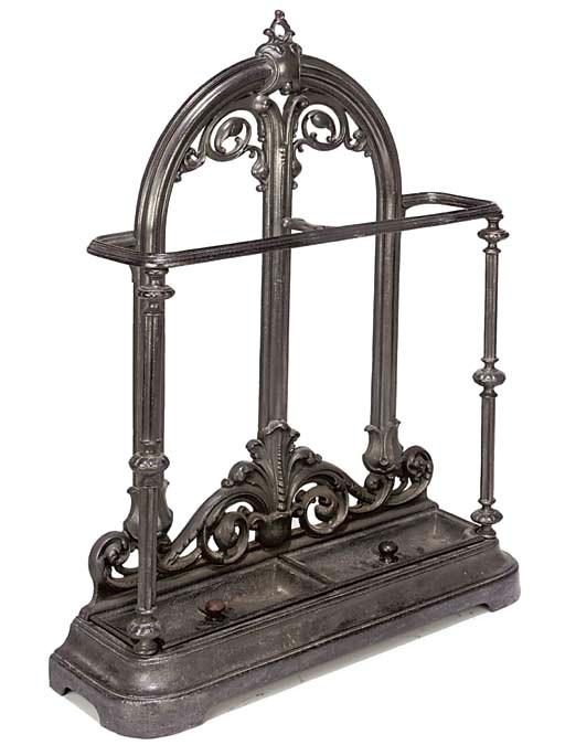 A VICTORIAN CAST-IRON STICK STAND