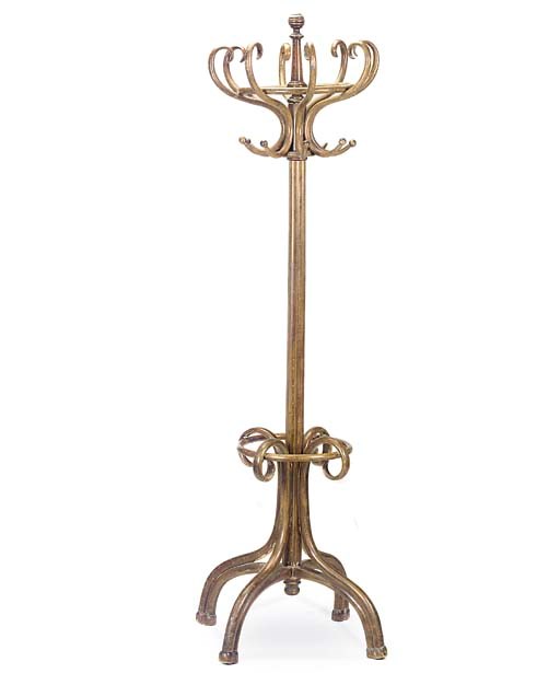 AN AUSTRIAN BEECH COAT AND HAT STAND