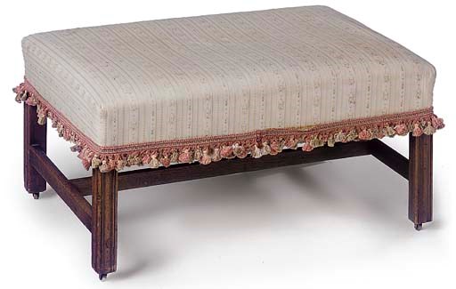 A GEORGE III MAHOGANY STOOL