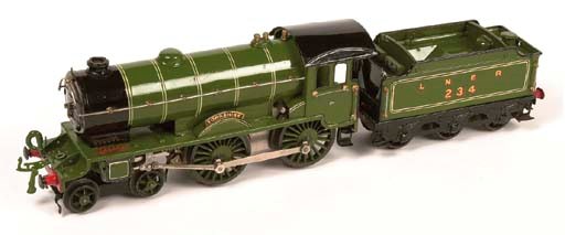 An early Hornby Series clockwork LNER No. 2 Special Yorkshire Locomotive and Tender