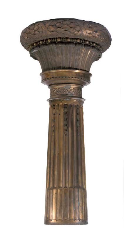 A NEOCLASSICAL STYLE GILT BRONZE COLUMN,