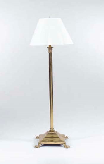 A NEO-CLASSICAL STYLE BRASS FLOOR LAMP,