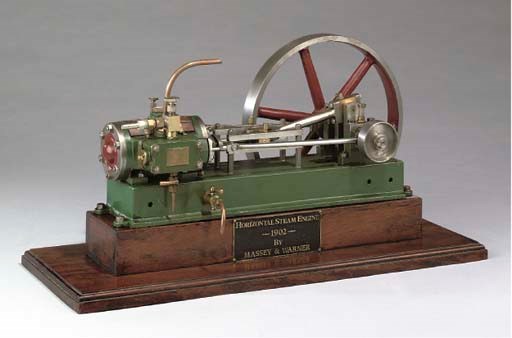 A well engineered small full size single cylinder horizontal stationary engine,