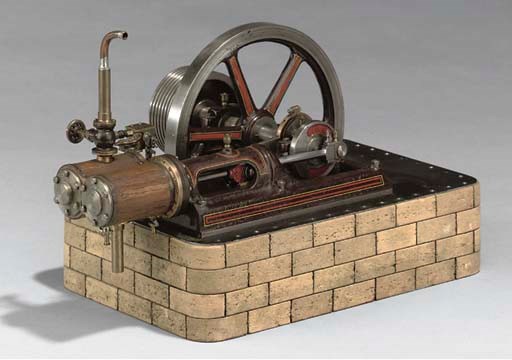A well engineered and presented model Robey single cylinder horizontal mill engine,