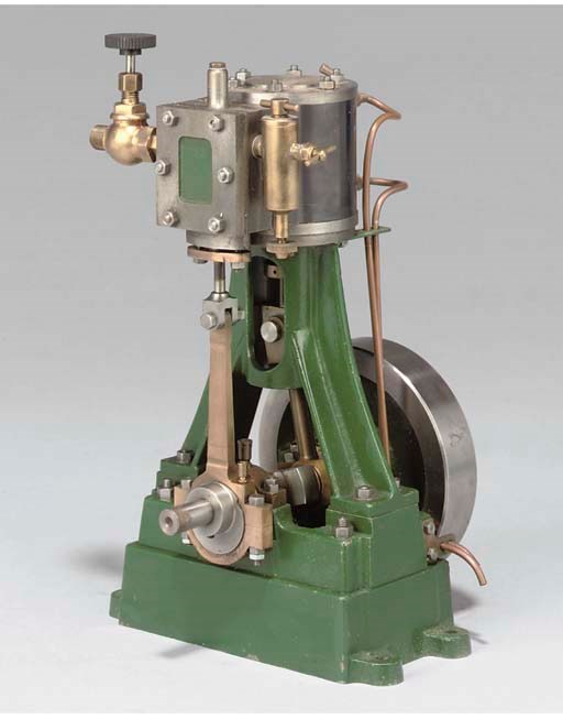 A well engineered model Stuart No.4 single cylinder vertical stationary engine,