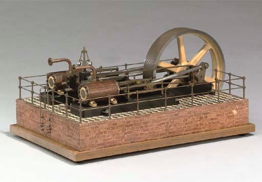 A well engineered model twin cylinder horizontal mill engine,