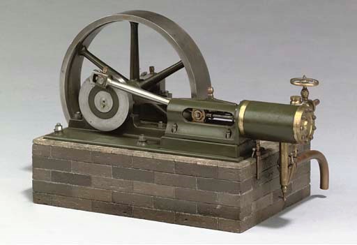 A model single cylinder horizontal mill engine,