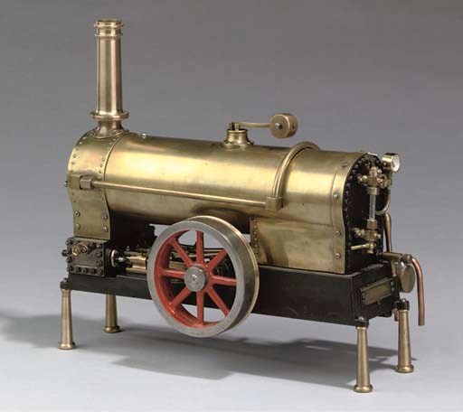 An unusual approx ¾in.: 1ft scale spirit fired model of a compound undertype stationary engine,