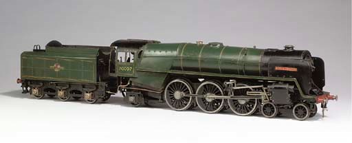 A 3½in. gauge model of the B.R,Class 7 4-6-2 locomotive and tender No 70007 "Coeur de Lion",