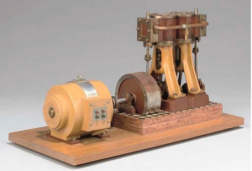 A well engineered model twin cylinder generating set,