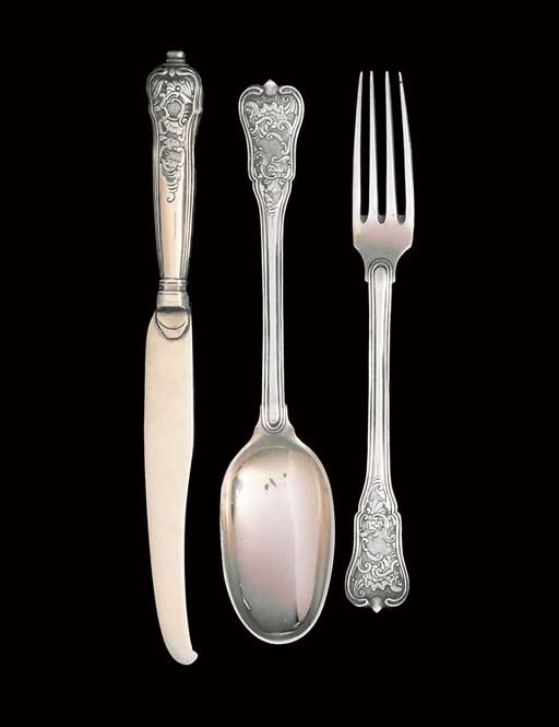 A DANISH SILVER-GILT CHRISTENING-SET