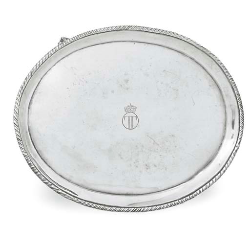 AN ITALIAN SILVER SALVER