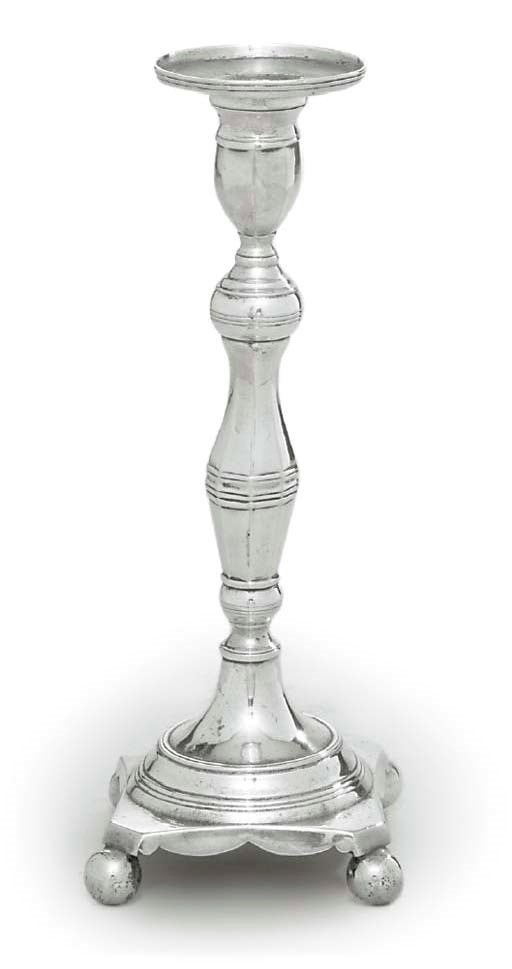 A PORTUGESE SILVER CANDLESTICK