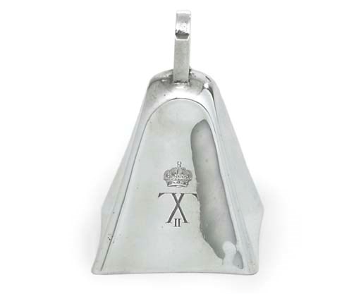 A GEORGE VI SILVER TABLE-BELL