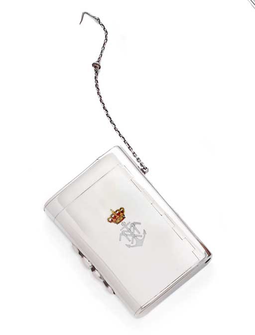 A CONTINENTAL SILVER CIGARETTE CASE