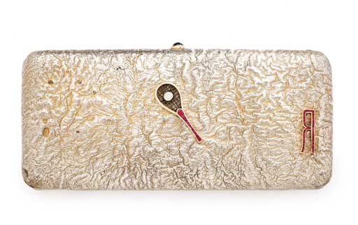 A JEWELLED SILVER SAMORODOK CIGARETTE CASE