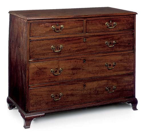 A GEORGE III MAHOGANY CHEST