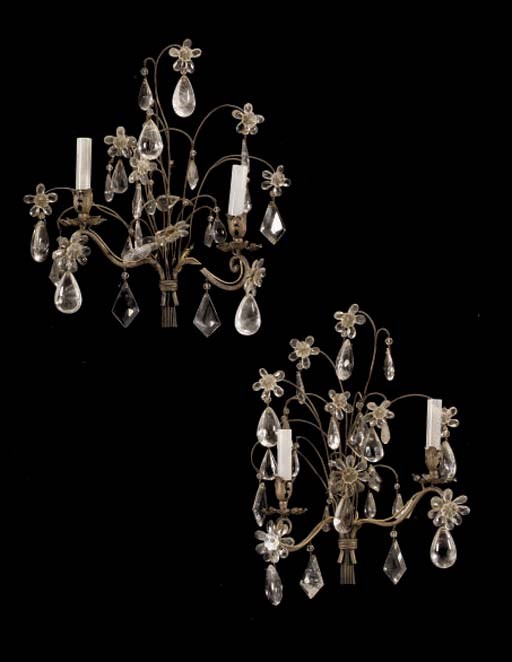 PAIRE D'APPLIQUES DE STYLE LOUIS XV