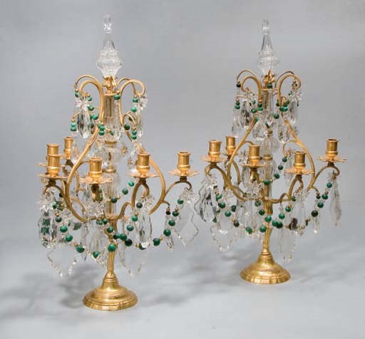 PAIRE DE GIRANDOLES DE STYLE LOUIS XV
