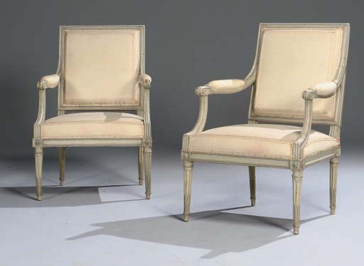 PAIRE DE FAUTEUILS D'EPOQUE LOUIS XVI