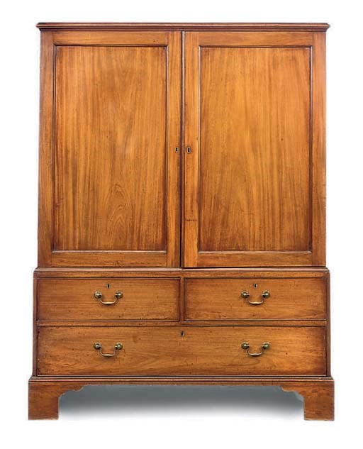 A MAHOGANY LINEN PRESS
