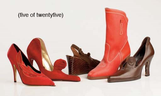 A COLLECTION OF HIGH-HEELED SHOES