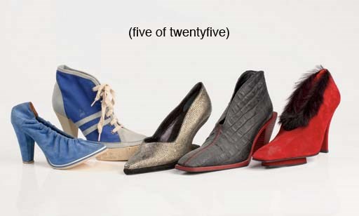 A COLLECTION OF HIGH-HEELED SHOES