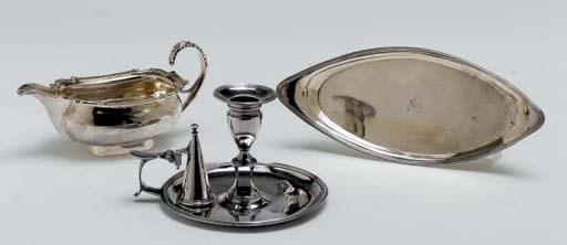 THREE GEORGE III SILVER TABLE ARTICLES,