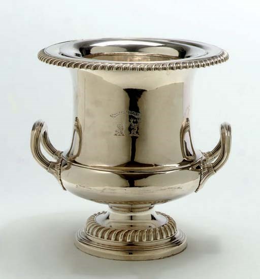 AN ENGLISH SHEFFIELD-PLATED WINE COOLER,