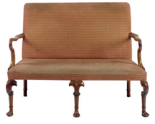 A GEORGE I STYLE WALNUT SETTEE,