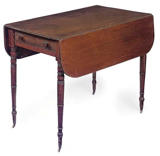 A REGENCY MAHOGANY PEMBROKE TABLE