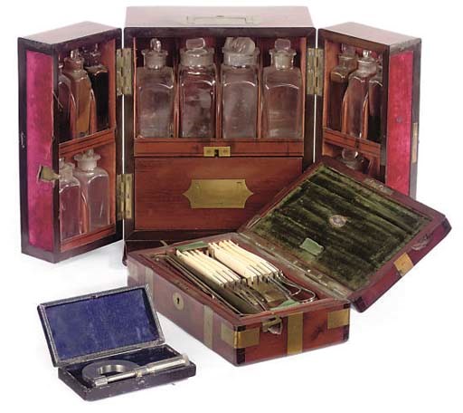 A VICTORIAN MAHOGANY DOMESTIC MEDICAL CHEST