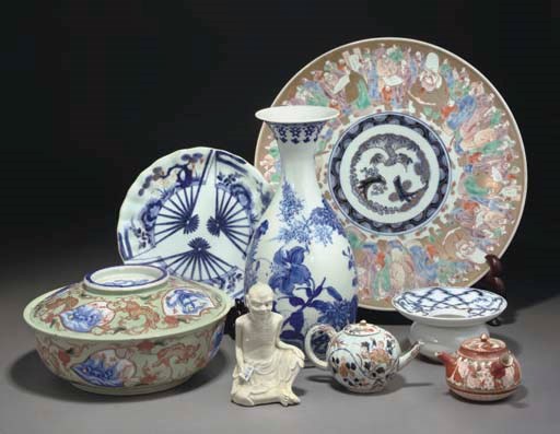 A Small group of Japanese ceramics, 18th century and later