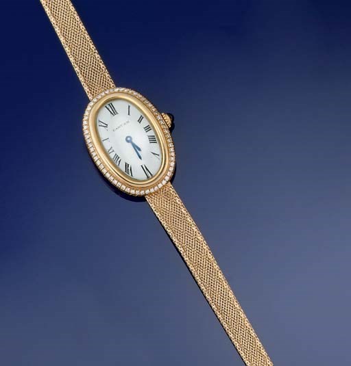 A LADY'S DIAMOND WRISTWATCH, BY CARTIER