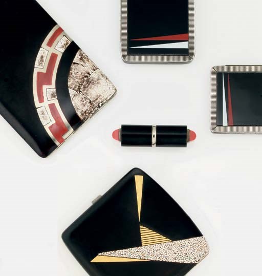 A group of Art Deco cases