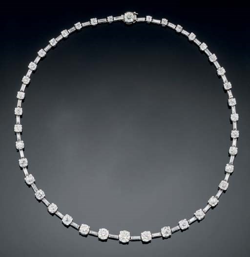 A diamond necklace