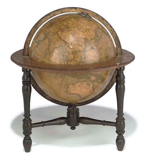 An English 12-inch terrestrial table globe
