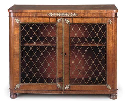 A GILT METAL MOUNTED ROSEWOOD SIDE CABINET