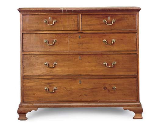 A GEORGE III MAHOGANY CHEST