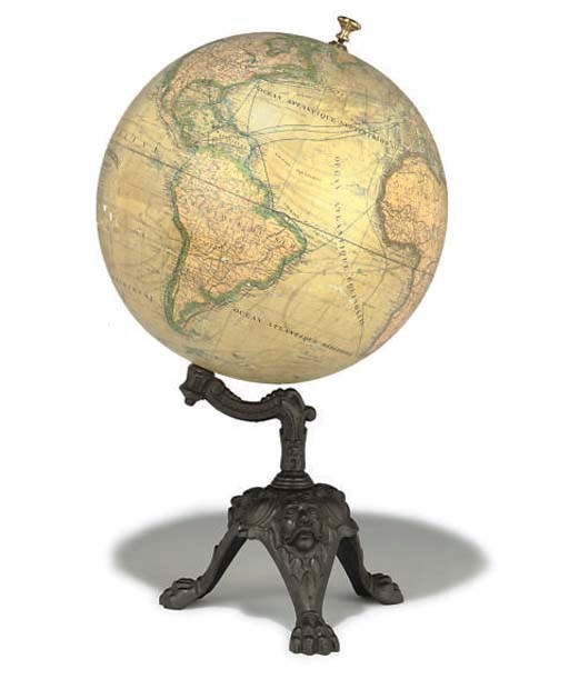 A French 13-inch terrestrial table globe