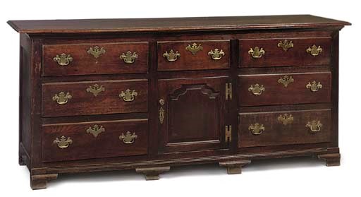 AN OAK DRESSER