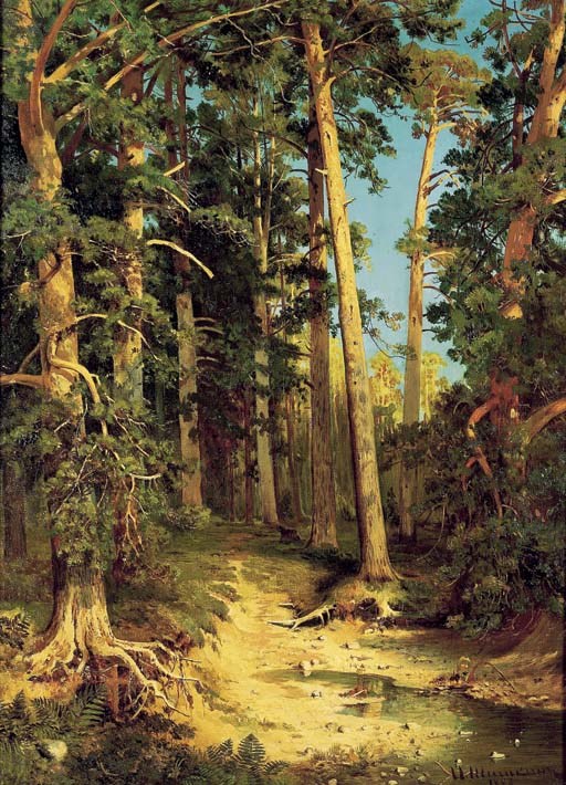 In the style of Ivan Ivanovich Shishkin (1832-1898)