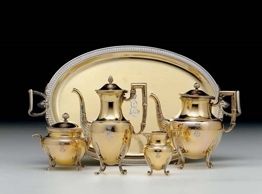 A Silver-Gilt Tea and Coffee Service