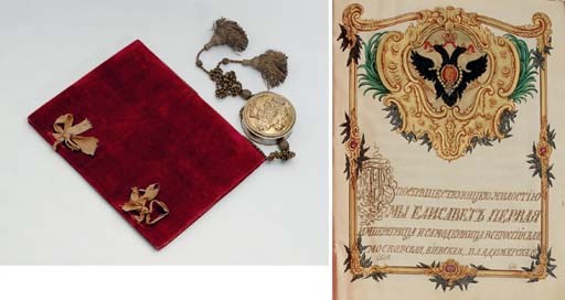 A Manuscript Gramota with Seal and Silver-Gilt Seal Case